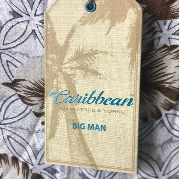 NWT CARIBBEAN MENS SZ 2XB TROPICAL SHIRT - Picture 5 of 12